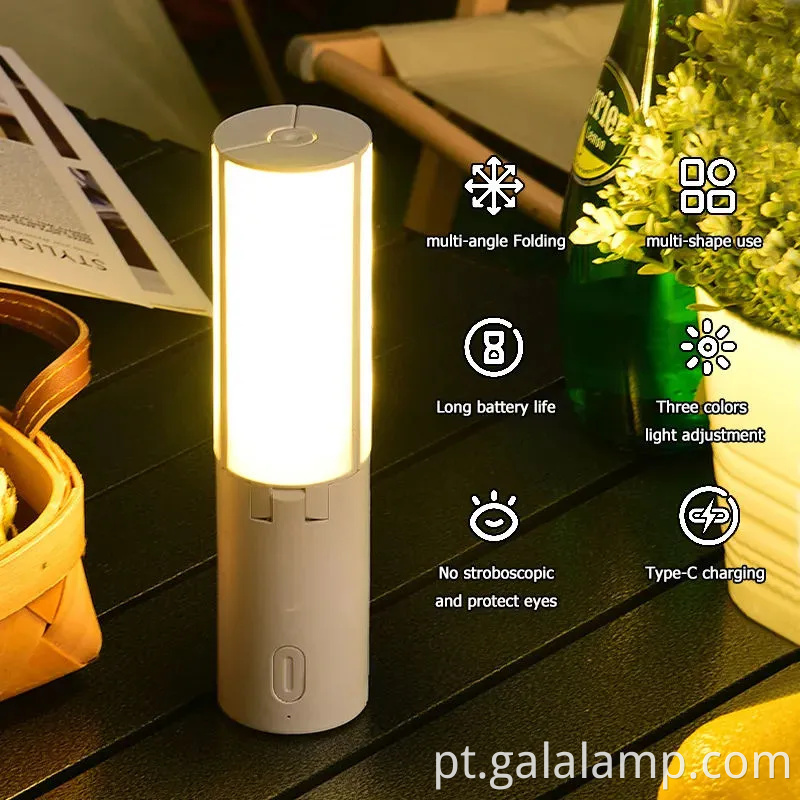 Lâmpada de acampamento inteligente com tecnologia de sensor de movimento